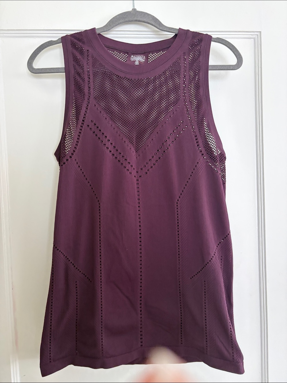 Athleta Plum Mesh-Panel Performance Tank